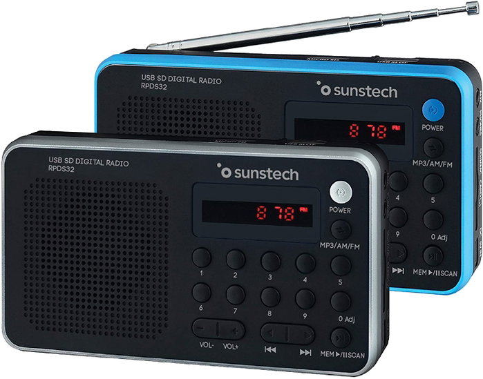 Sunstech RPD32SL Radio Portátil Digital Negro y Plateada